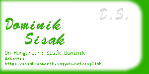 dominik sisak business card