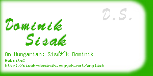 dominik sisak business card